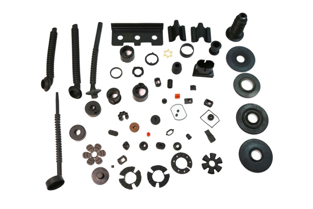 Rubber parts for automotive motors